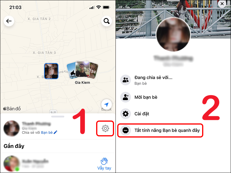 Tắt tính năng Bạn bè quanh đây của Facebook trên iPhone